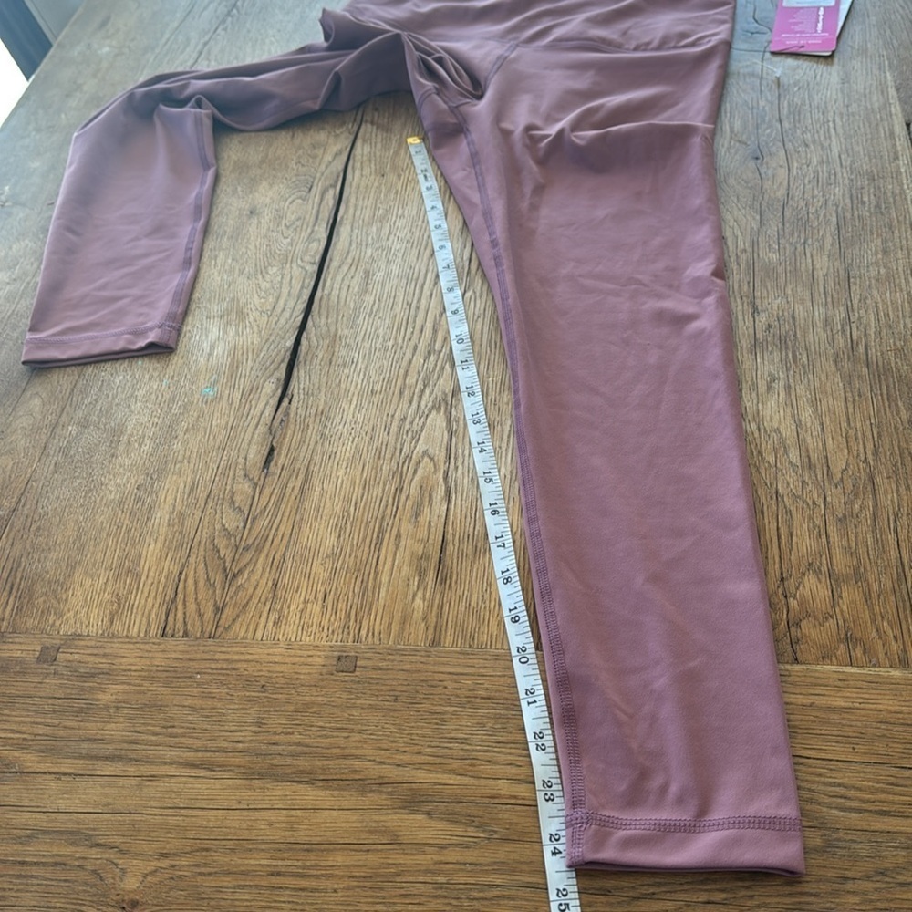Yogalicious Ankle Leggings Women's High Waist Leggings for Yoga Size M Mauve NWT - Picture 4 of 8